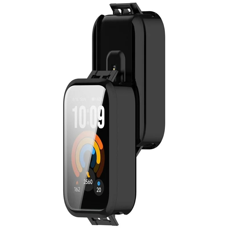 For Xiaomi Smart Band 11 Active Electroplating TPU Protective Cover Watch Case with Screen Film - Black