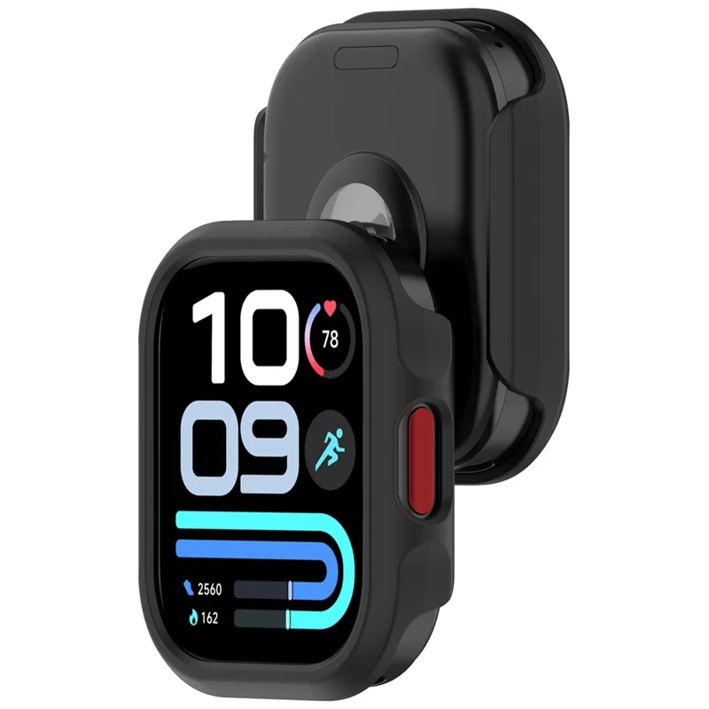 For Xiaomi Redmi Watch 6 Lite Watch Case Half-Wrapped Hollow Hard PC Protective Cover - Black