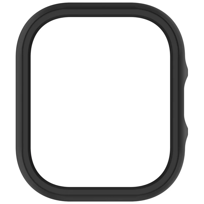 For Xiaomi Redmi Watch 6 Lite Watch Case Half-Wrapped Hollow Hard PC Protective Cover - Black