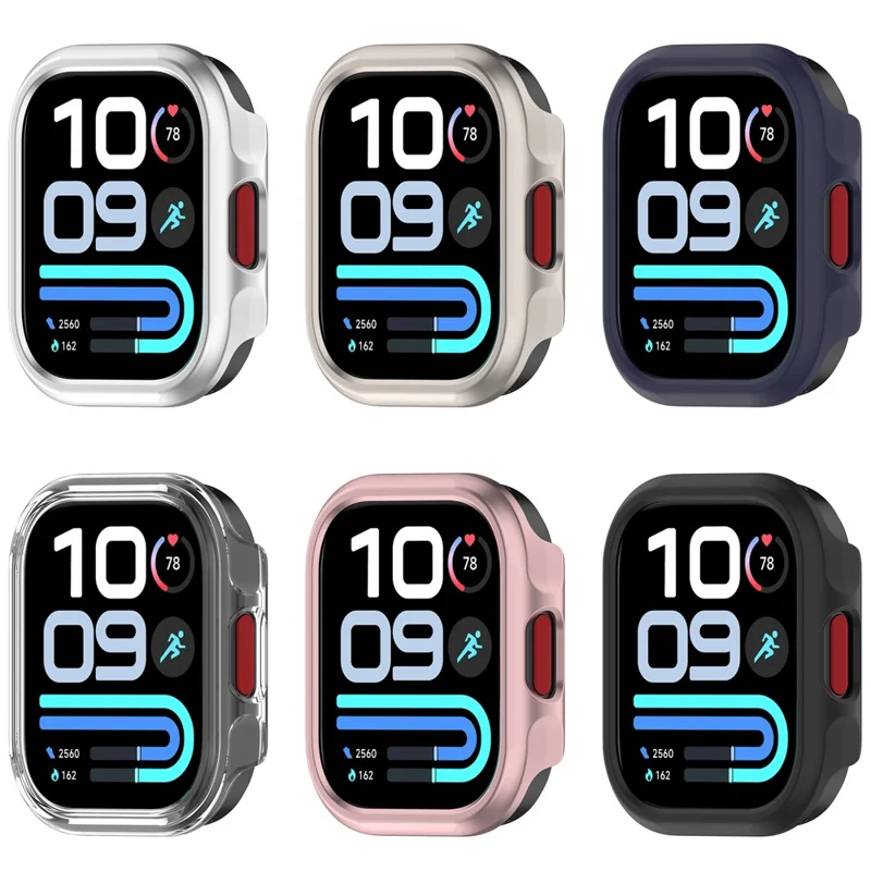 For Xiaomi Redmi Watch 6 Lite Watch Case Half-Wrapped Hollow Hard PC Protective Cover - Black
