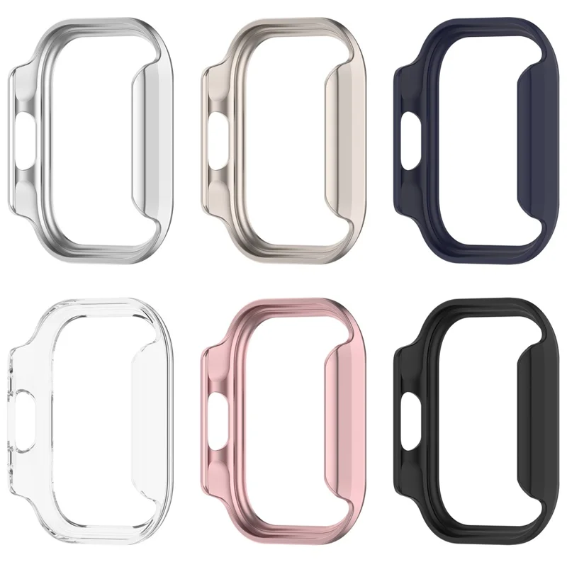 For Xiaomi Redmi Watch 6 Lite Watch Case Half-Wrapped Hollow Hard PC Protective Cover - Black
