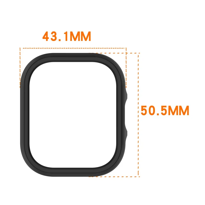 For Xiaomi Redmi Watch 6 Lite Watch Case Half-Wrapped Hollow Hard PC Protective Cover - Black