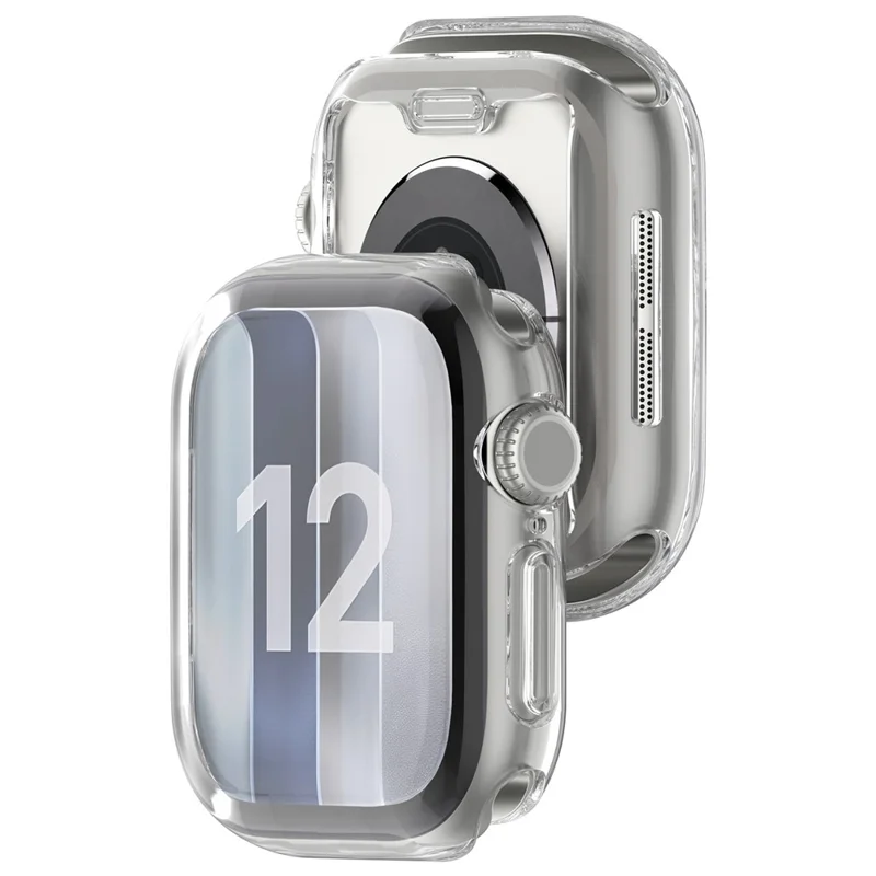 For Apple Watch Series 12 46mm Watch Case TPU Full Cover Protector - Transparent