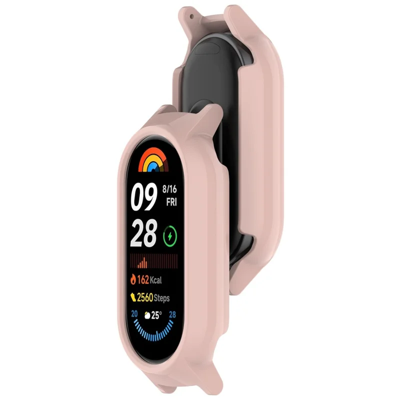 For Xiaomi Smart Band 11 NFC Watch Case Spring Bar Style PC Half-Cover - Pink