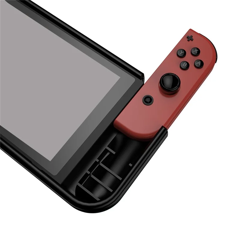 Shockproof TPU Protective Case Cover with Kickstand for Nintendo Switch - Black