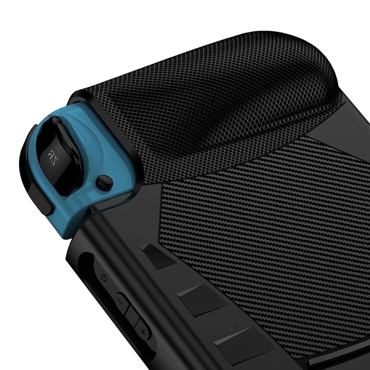 Shockproof TPU Protective Case Cover with Kickstand for Nintendo Switch - Black