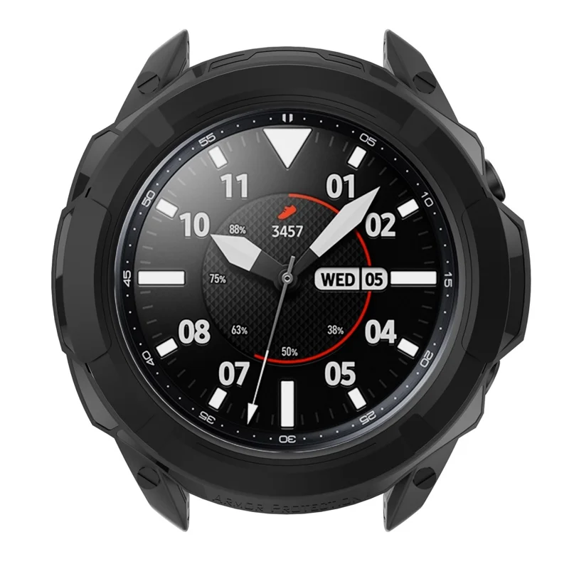Soft TPU Armor Protective Watch Frame Case for Samsung Galaxy Watch3 45mm - Black