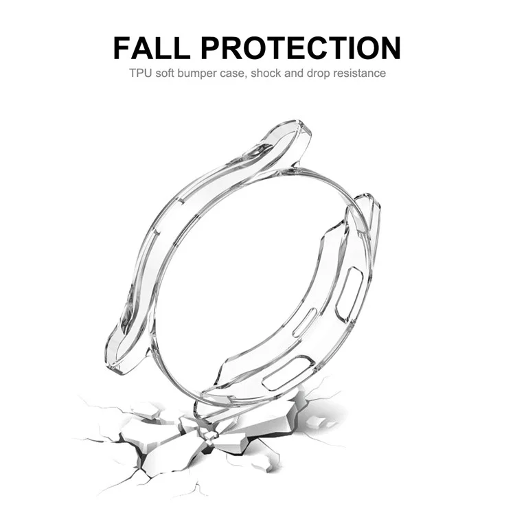 ENKAY HAT PRINCE 0.2mm 2.15D 9H Tempered Glass Screen Protector with Transparent TPU Watch Protective Case for Samsung Galaxy Watch4 Classic 46mm