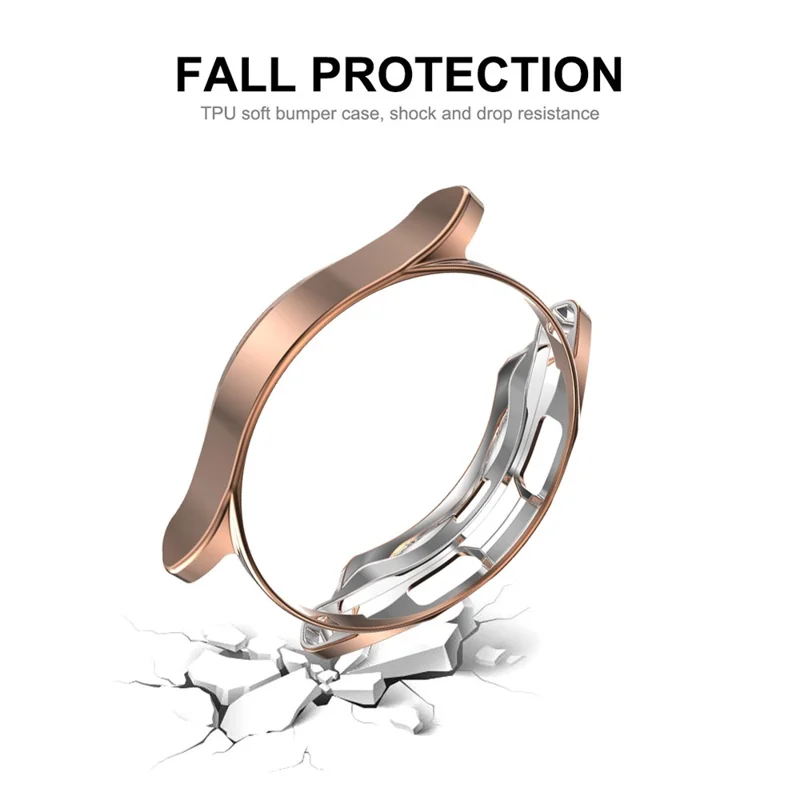 ENKAY HAT PRINCE 2-in-1 0.2mm 2.15D 9H Tempered Glass Screen Film with Electroplating TPU Smart Watch Case for Samsung Galaxy Watch4 Classic 46mm - Black