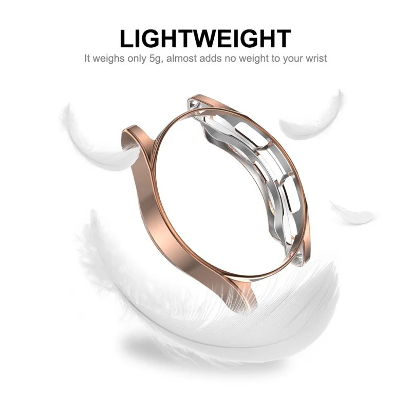 ENKAY HAT PRINCE 2-in-1 0.2mm 2.15D 9H Tempered Glass Screen Film with Electroplating TPU Smart Watch Case for Samsung Galaxy Watch4 Classic 46mm - Black