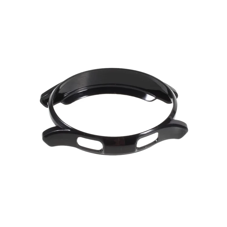 Наполовину Обернутая Гальваническая Рамка Для Обложки Корпуса Smart Watch TPU Для Samsung Galaxy Watch4 Classic 46mm - Черный