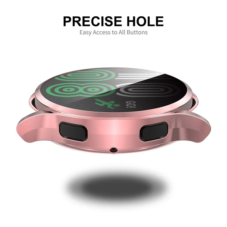 ENKAY HAT PRINCE Electroplated TPU Full Coverage Watch Case Cover for Samsung Galaxy Watch4 44mm - Pink