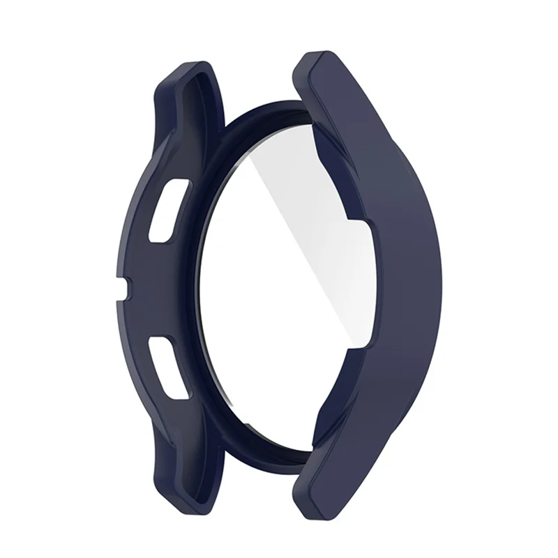 Hard PC Ultra-Thin Scratch-Resistant Bumper Protective Cover with Built in Tempered Glass Screen Protector for Samsung Galaxy Watch4 44mm - Midnight Blue