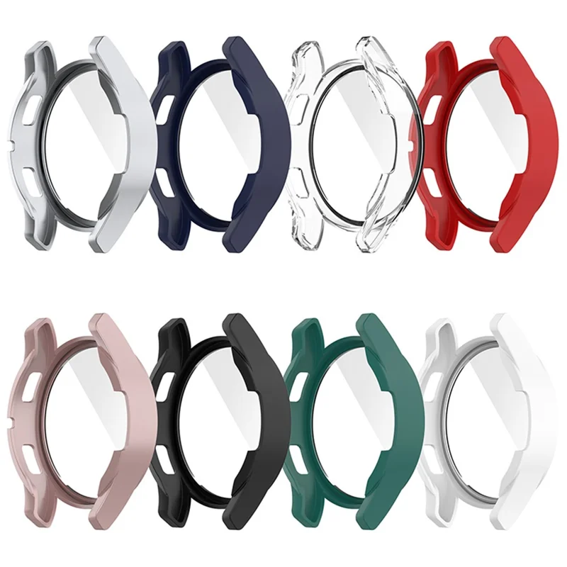 Hard PC Cover with Tempered Glass Screen Protector for Samsung Galaxy Watch4 40mm - Green