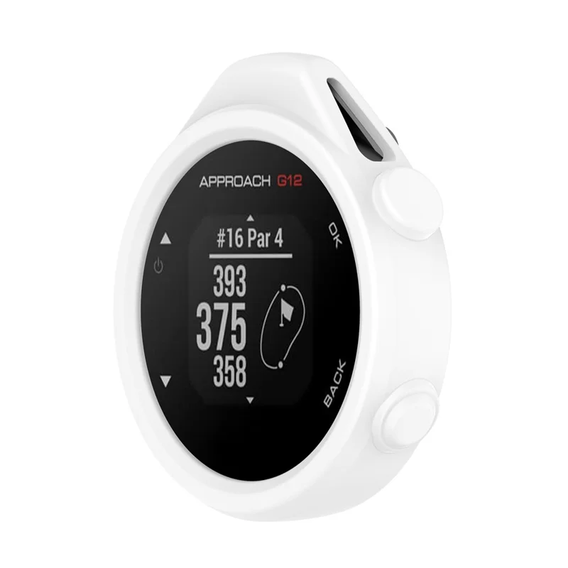 Scratch-Resistant Soft Silicone Bumper Frame Protector Cover for Garmin Approach G12 - White