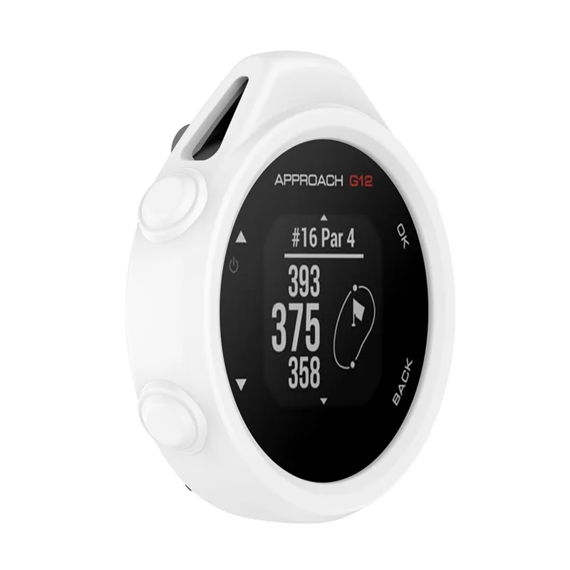 Scratch-Resistant Soft Silicone Bumper Frame Protector Cover for Garmin Approach G12 - White
