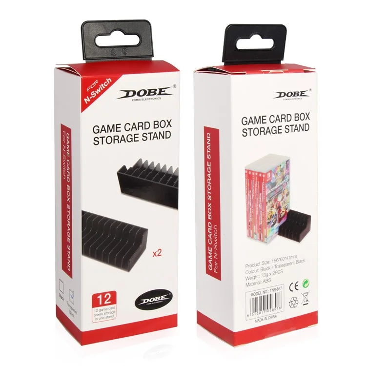 Dobe 2pcs TNS-857 Boîte de Jeu Boîte de Jeu Stand de Stockage Pour Nintendo Switch