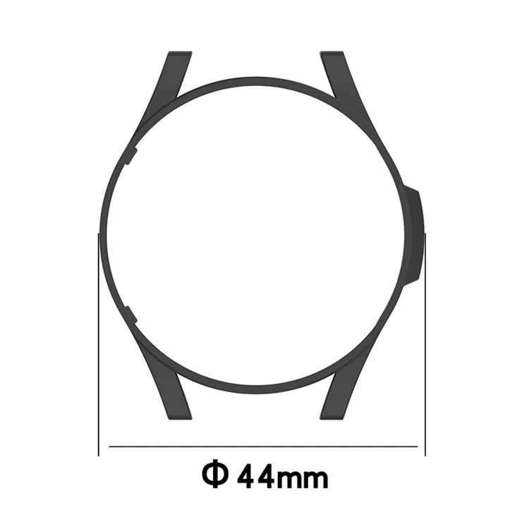 PC Coque Anti-goutte Creusée À Demi-paquets Creusée Pour Samsung Galaxy Watch4 44mm - Blanc Transparent