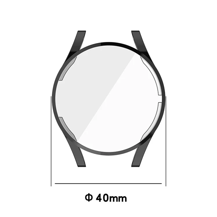 Electroplasting TPU TPU Apporter Watch Protecter Frame Caxe Couper Pour Samsung Galaxy Watch4 40mm SM-R860 - Transparent