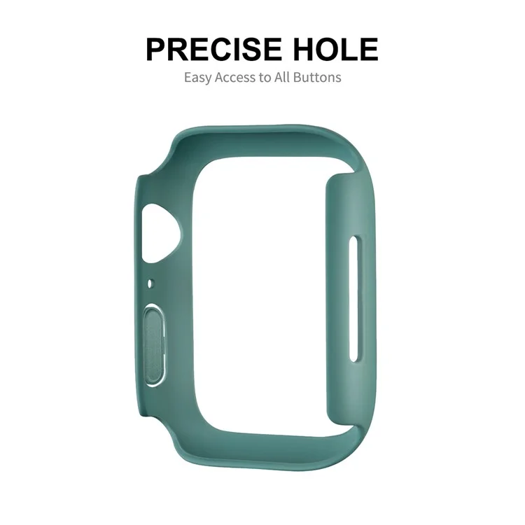 Enkay Hat Prince Cobertura Completa Case de Cubierta de PC de Goma Protectora Con Protector de Pantalla de Vidrio Templado PMMA Para Apple Watch Series 7 45 mm - Verde
