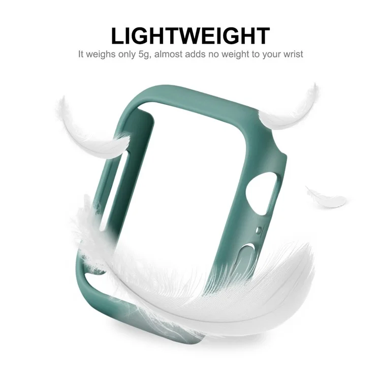 Enkay Hat Prince Cobertura Completa Case de Cubierta de PC de Goma Protectora Con Protector de Pantalla de Vidrio Templado PMMA Para Apple Watch Series 7 45 mm - Verde