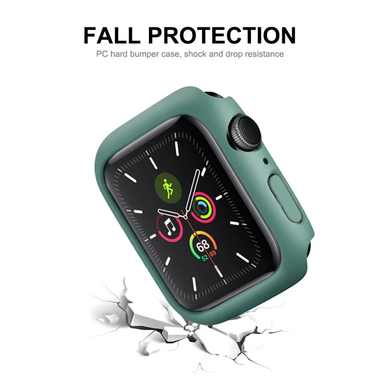 Enkay Hat Prince Cobertura Completa Case de Cubierta de PC de Goma Protectora Con Protector de Pantalla de Vidrio Templado PMMA Para Apple Watch Series 7 45 mm - Verde