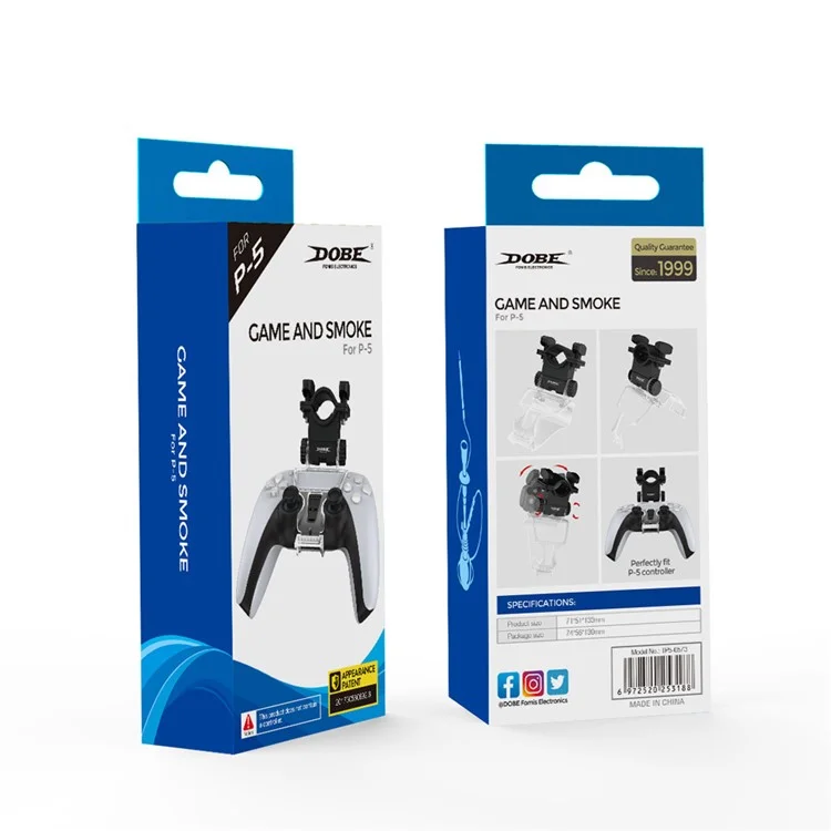 DOBE TP5-0573 Adjustable Game Smoke Pipe Holder Clip Hookah Gamepad Joystick Clamp Bracket for PS5 Wireless Controller