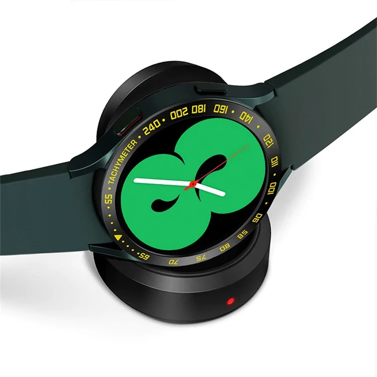 Decorative Stainless Steel Watch Bezel Ring Cover Protector for Samsung Galaxy Watch4 40mm - Black / Yellow