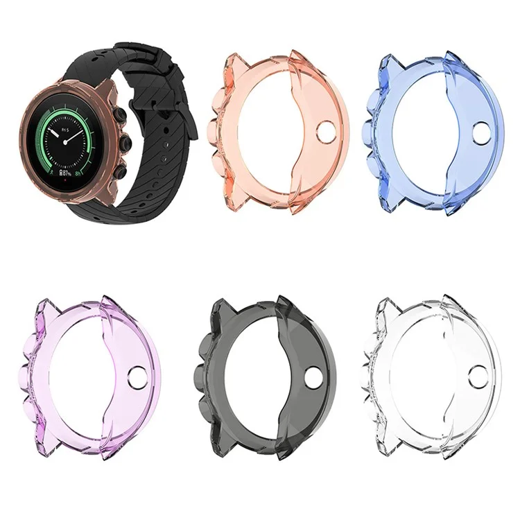 Transparent TPU Watch Case Protector for Suunto 9/Suunto 9 Baro/Suunto Spartan Sport Wrist HR Baro - Purple