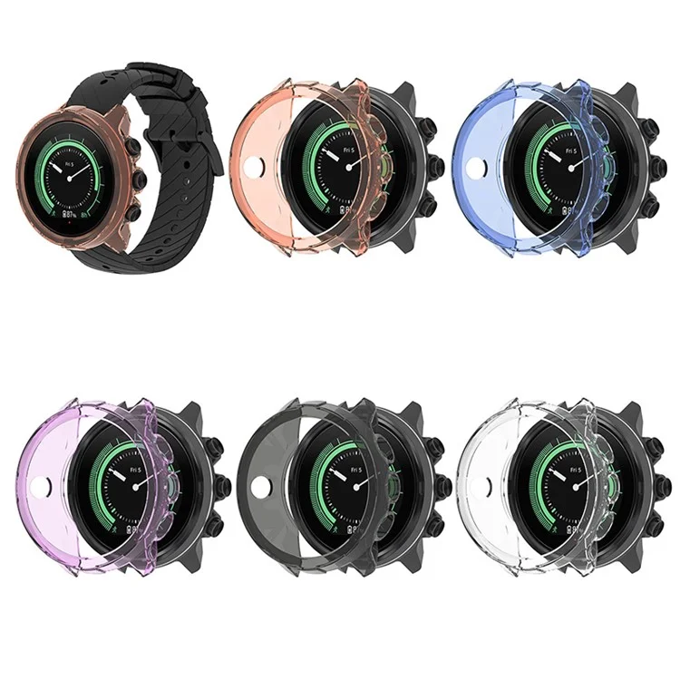 Прозрачный защитный чехол TPU для часов Suunto 9/Suunto 9 Baro/Suunto Spartan Sport Wrist HR Baro - фиолетовый