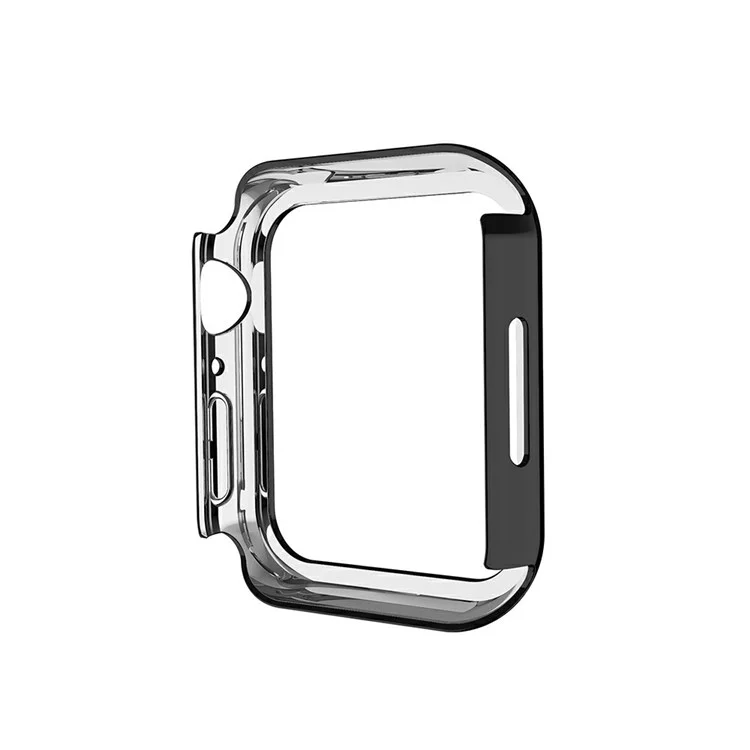 Rhinestones Decor Hard PC Watch Case Frame Cover für Apple Watch Series 9 / 8 / 7 45mm - Schwarz