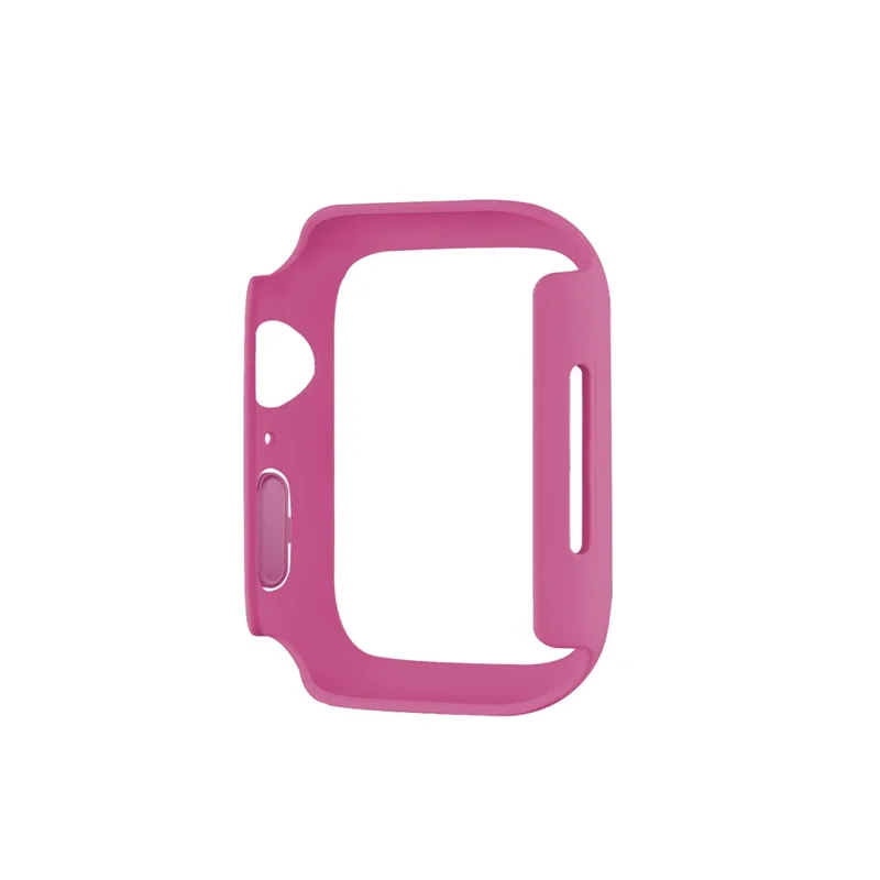 Rubberized Hard PC Watch Case Edge Frame Protective Cover for Apple Watch Series 9 / 8 / 7 45mm - Rose