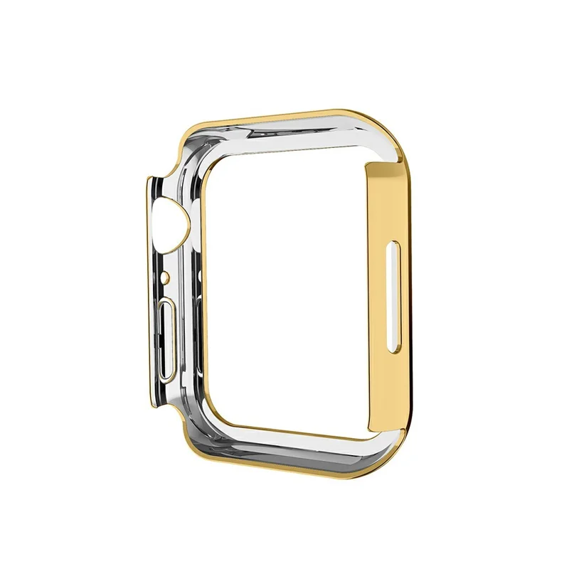 Custodia per Apple Watch Series 9 / 8 / 7 da 41 mm in PC con Strass Lucenti, Cornice Protettiva per Smartwatch - Oro