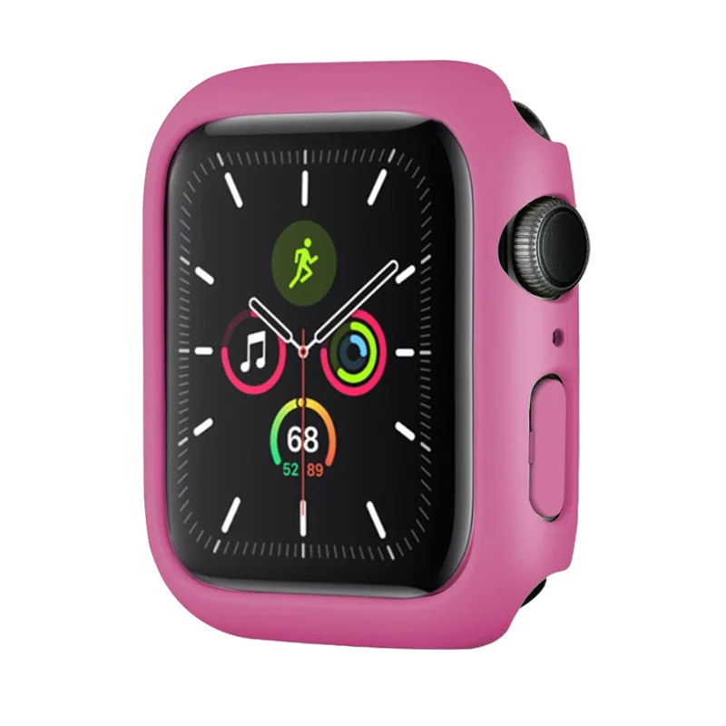 Hard PC Rubberized Watch Case Frame Cover for Apple Watch Series 9 / 8 / 7 41mm - Rose