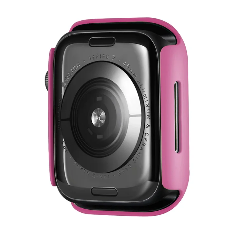 Hard PC Rubberized Watch Case Frame Cover for Apple Watch Series 9 / 8 / 7 41mm - Rose