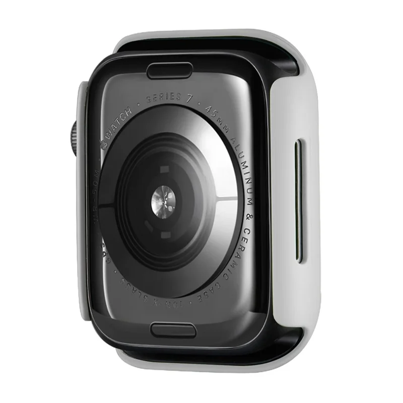 Harte PC gummierte Uhrengehäuseabdeckung für Apple Watch Series 9 / 8 / 7 41 mm – Hellgrau