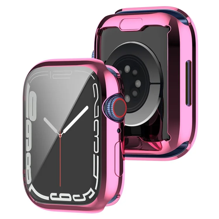 Étui De Montre TPU D'électroplastie Élégante TPU Cas De Protection Pour Apple Watch Series 7 45mm - Rose