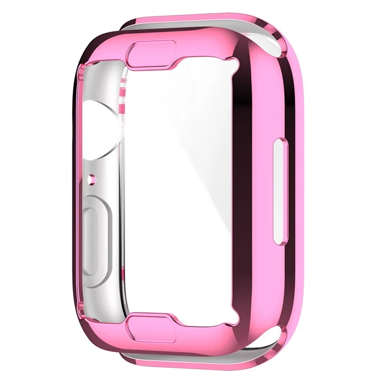 Étui De Montre TPU D'électroplastie Élégante TPU Cas De Protection Pour Apple Watch Series 7 45mm - Rose