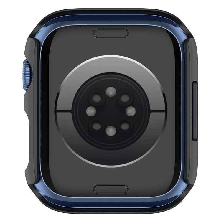 For Apple Watch Series 9 / 8 / 7 41mm 2-in-1 Scratch Resistant Hard PC Case with Tempered Glass Screen Protector - Black