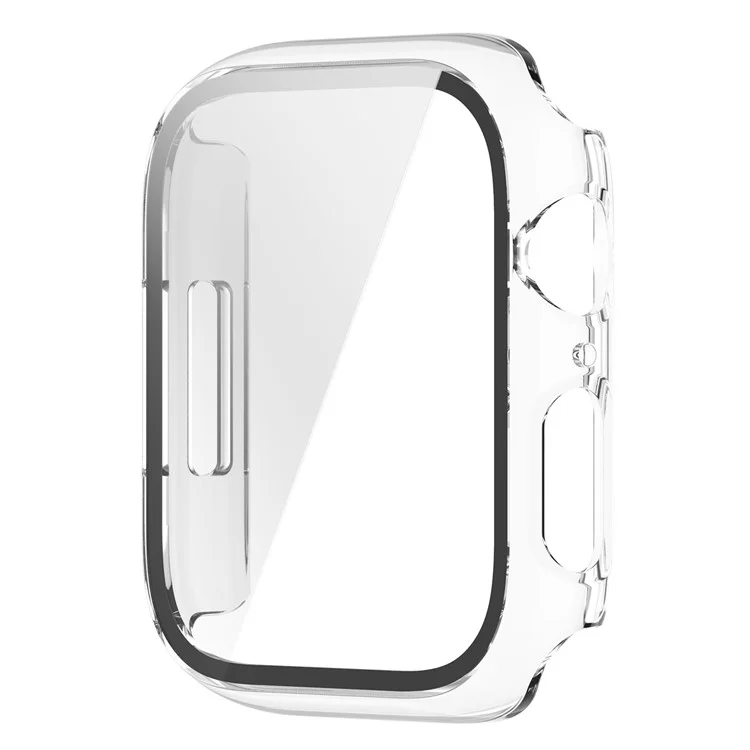 For Apple Watch Series 9 / 8 / 7 41mm 2-in-1 Scratch Resistant Hard PC Case with Tempered Glass Screen Protector - Transparent