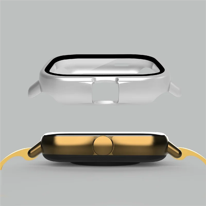 Hard PC All-Around Protective Shell with HD Anti-Scratch Tempered Glass Screen Protector for Huami Amazfit GTS 2 - Silver