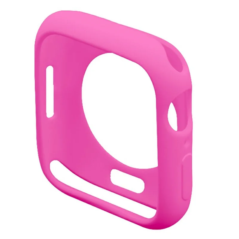 Funda suave de TPU para Apple Watch Series 9 / 8 / 7 de 41 mm, protector con marco de colores pastel - Rosa fucsia