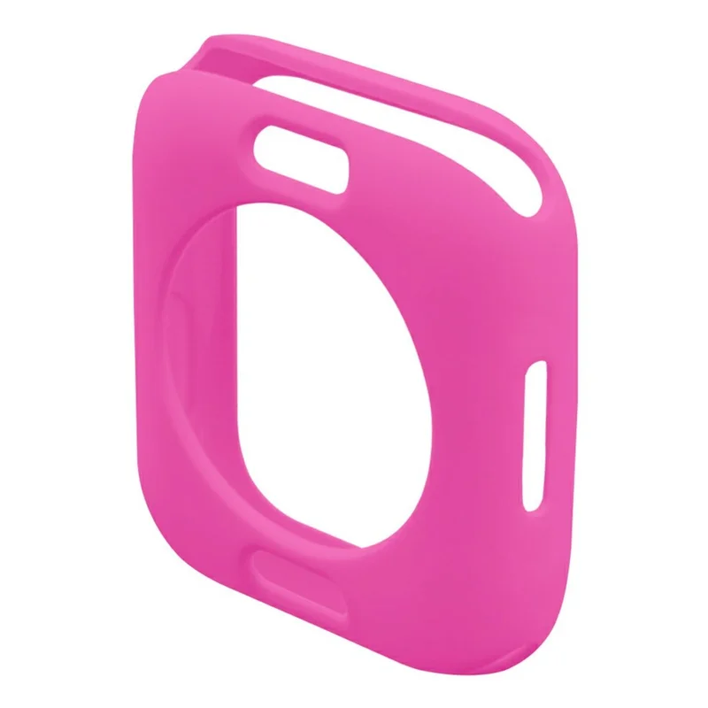 Funda suave de TPU para Apple Watch Series 9 / 8 / 7 de 41 mm, protector con marco de colores pastel - Rosa fucsia