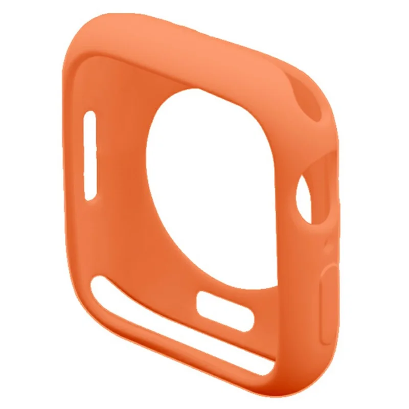 For Apple Watch Series 9 / 8 / 7 41mm Candy Color Soft TPU Smart Watch Case Frame Cover Protector - Orange