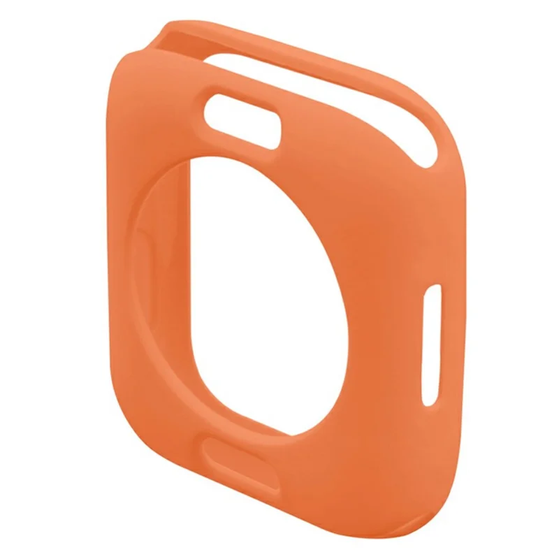 For Apple Watch Series 9 / 8 / 7 41mm Candy Color Soft TPU Smart Watch Case Frame Cover Protector - Orange