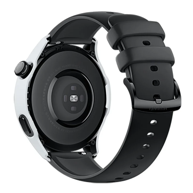 Hard PC Protective Watch Frame Case with HD Anti-Scratch Tempered Glass Screen Protector 46mm for Huawei Watch 3 - White