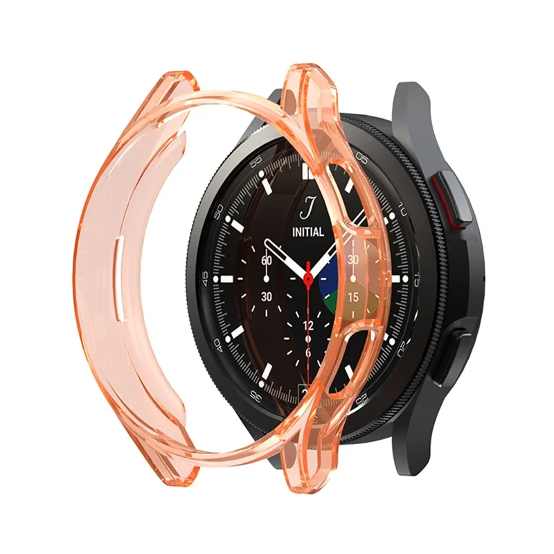 Przezroczysta ochronna obudowa z miękkiego TPU chroniąca przed zarysowaniami do Samsung Galaxy Watch4 Classic 46 mm – Pomarańczowy