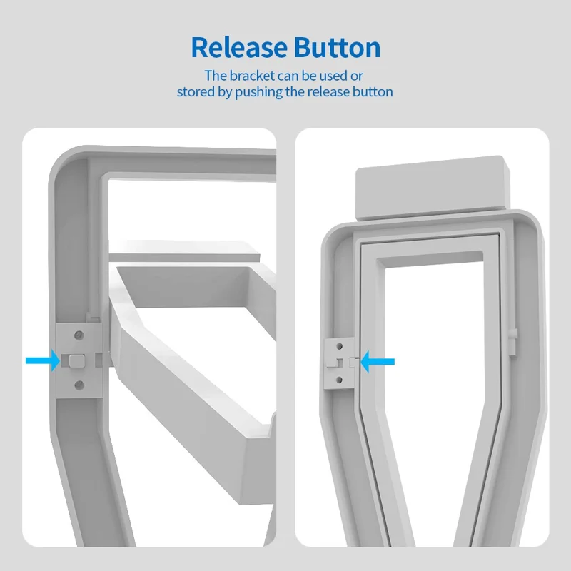 JYS JYS-OC002 حامل سطح مكتب لتخزين سماعة الواقع الافتراضي ووحدة التحكم، رف عرض لجهاز Oculus Quest 2 - أبيض