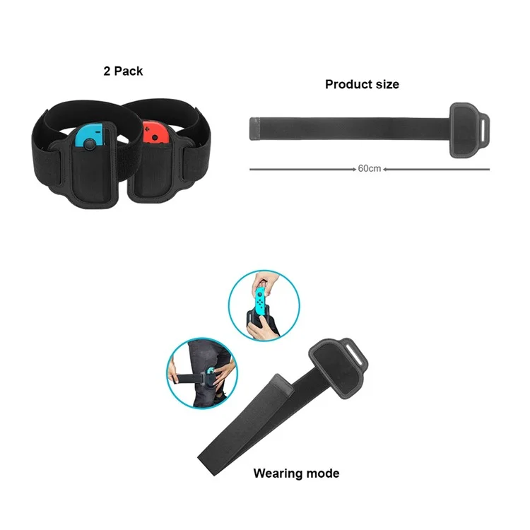 JYS JYS-NS215 10-in-1 Motion Control Grips Holder Golf Clubs Wrist Dance Band Handle Leg Strap Tennis Racket Game Accessories Set for Nintendo Switch