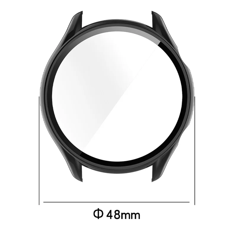 All Around Hard PC Protective Case with Tempered Glass Screen Protector for Huami Amazfit GTR 3 / GTR 3 Pro - Pink